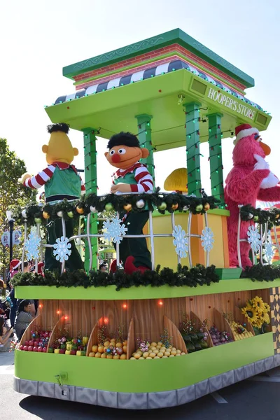 Orlando Nov Sesame Street Christmas Parade Sesame Street Land Seaworld — Stock Photo, Image