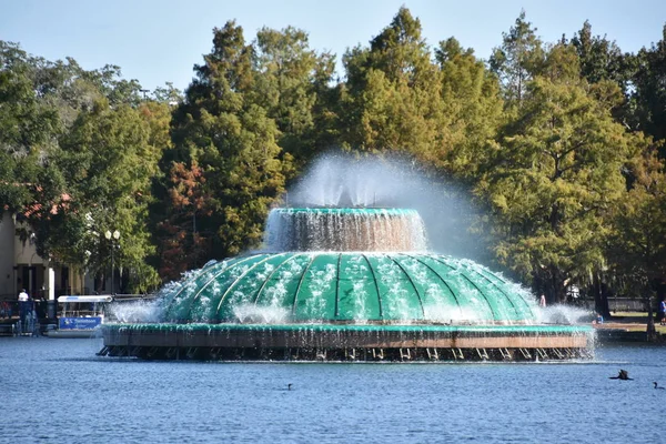 Orlando Nov Linton Allen Memorial Fountain Eola Park Orlando Florida — Foto Stock