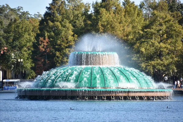 Orlando Nov Linton Allen Memorial Fountain Eola Park Orlando Florida — Foto Stock