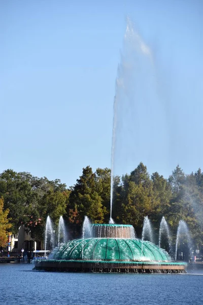 Orlando Nov Linton Allen Memorial Fountain Eola Park Orlando Flórida — Fotografia de Stock