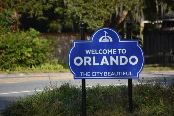 Välkommen Till Orlando Skylt Florida — Stockfoto