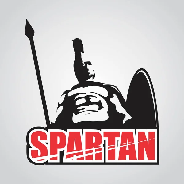 CARTONAJE DE ILUSTRACIÓN MASCOT SPARTAN WARRIOR — Vector de stock