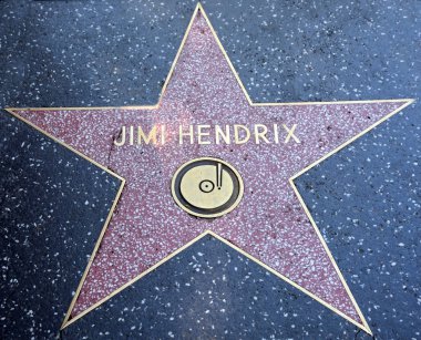 Jimi Hendrix star on the road