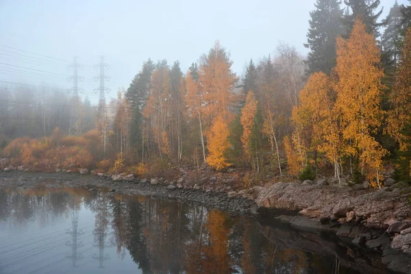 Na podzim scény - Canyon Imatra, Finsko — Stock fotografie