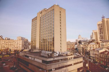 Kiev sokakların Üstten Görünüm