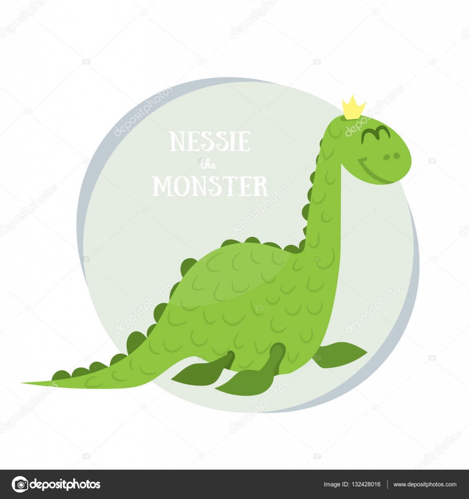 Nessie the Monster. Flat vector illustration. Loch Ness Monster isolated on  white background Stock Vector Image by ©Azazelka #132428016