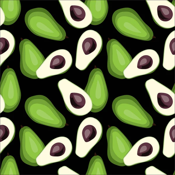 Patrón de aguacate sin costuras. Azulejo fondo vegetal verde.. Vege — Archivo Imágenes Vectoriales