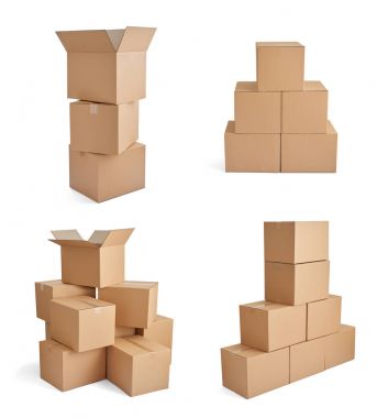 kutu paket teslim karton karton yığını