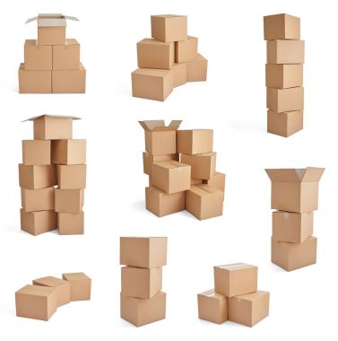 kutu paket teslim karton karton yığını