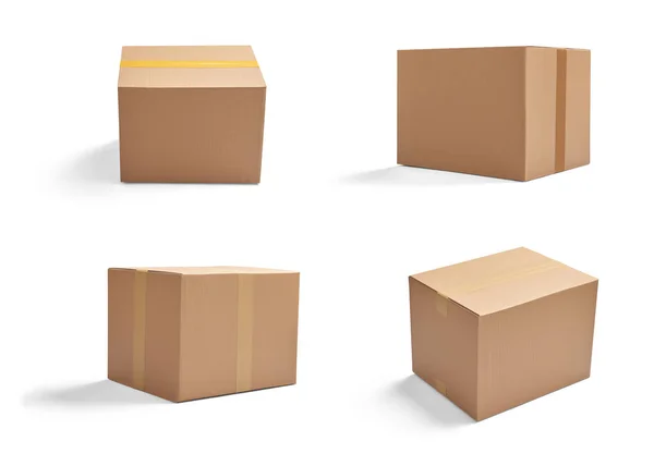 Box package delivery cardboard carton — Stock Photo, Image