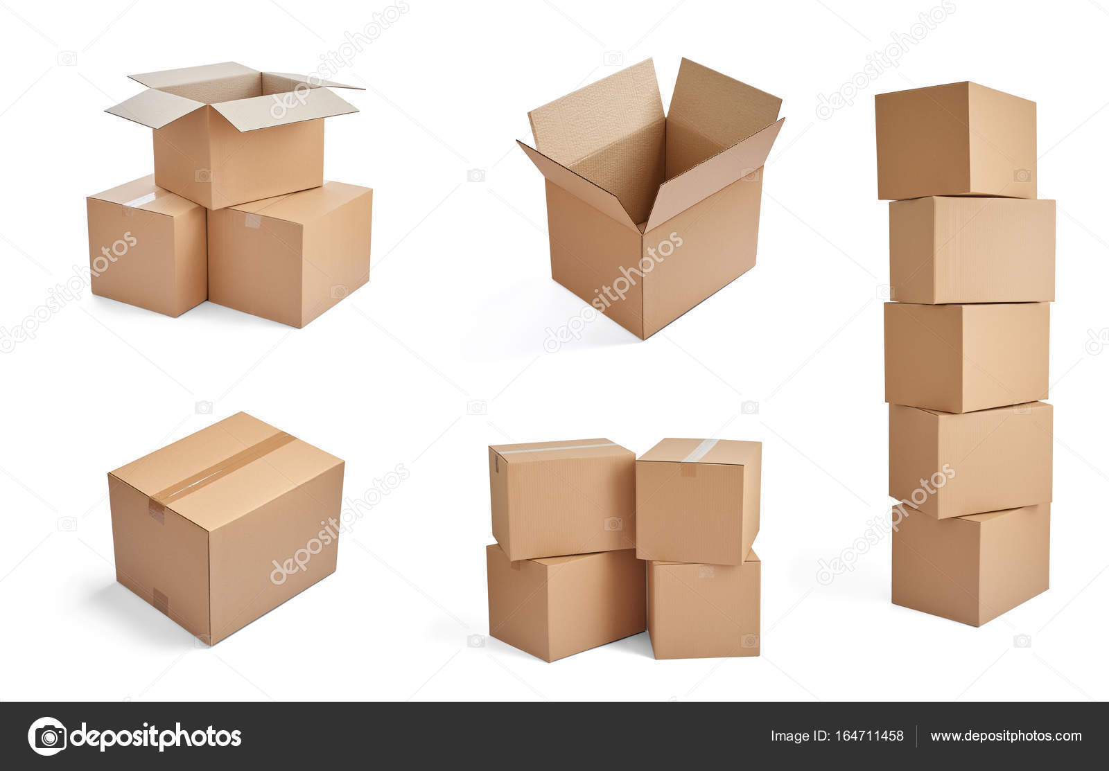 Box Paket Lieferung Karton Karton Stapel Stockfoto C Picsfive