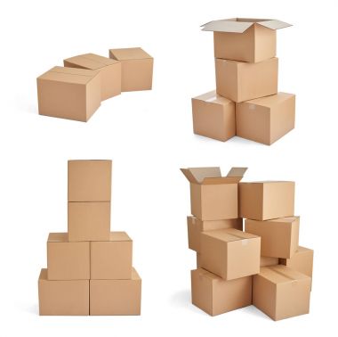 kutu paket teslim karton karton yığını