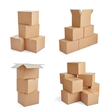 kutu paket teslim karton karton yığını