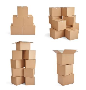 kutu paket teslim karton karton yığını