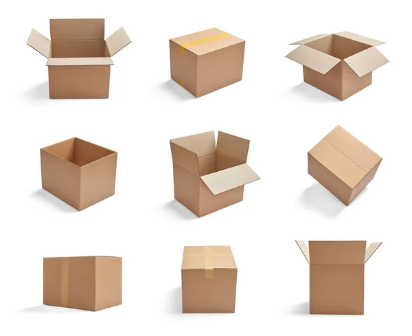 纸板箱,纸板箱 — 图库照片