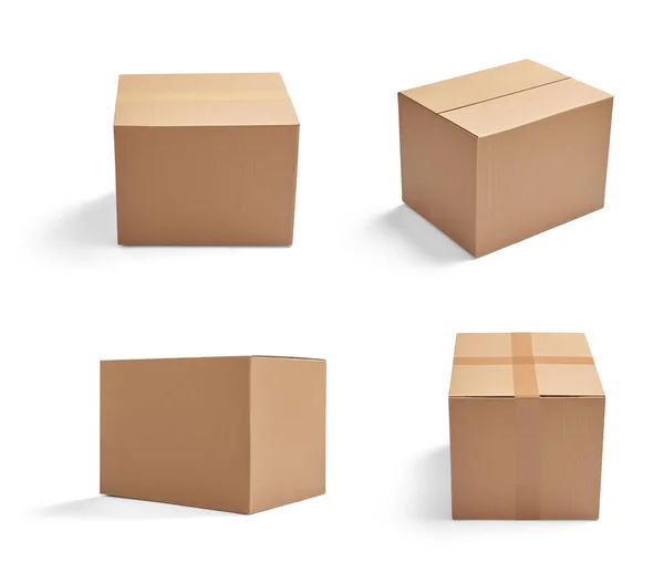 Box package delivery cardboard carton — Stock Photo, Image