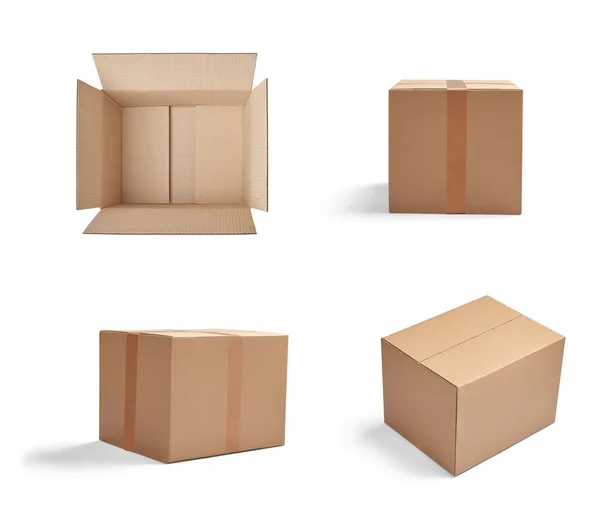 Box package delivery cardboard carton — Stock Photo, Image