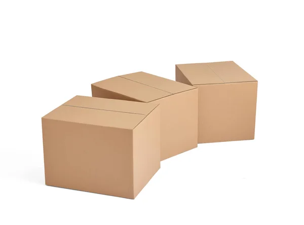 Box Paket Lieferung Karton Karton Stapel — Stockfoto