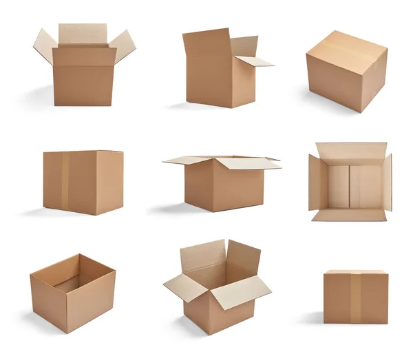 纸板箱,纸板箱 — 图库照片