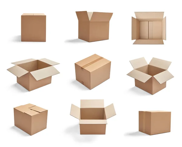 Caja paquete entrega cartón cartón —  Fotos de Stock
