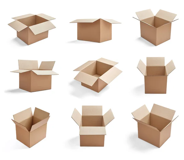 상자로 포장된 판지 상자 배달 — 스톡 사진