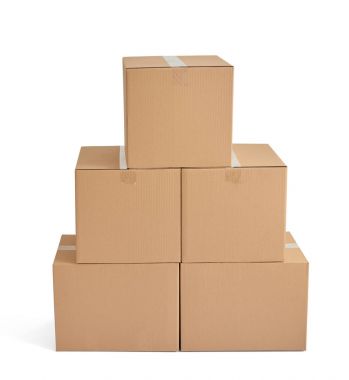 kutu paket teslim karton karton yığını