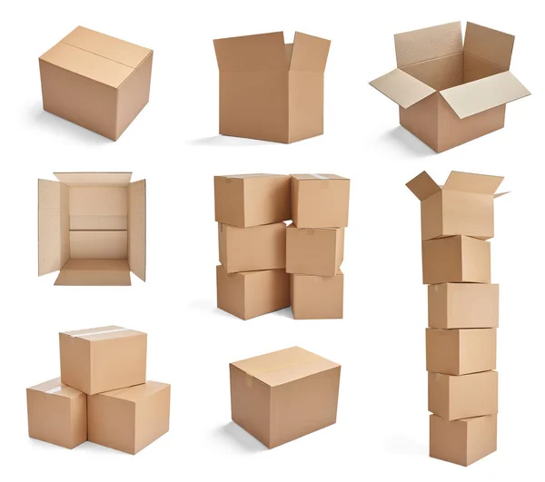 Box package delivery cardboard carton — Stock Photo, Image