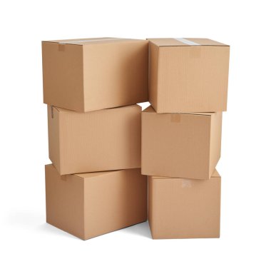 kutu paket teslim karton karton yığını