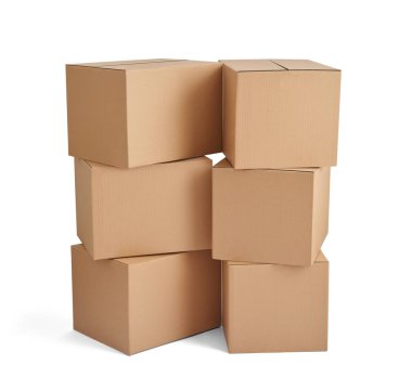 kutu paket teslim karton karton yığını