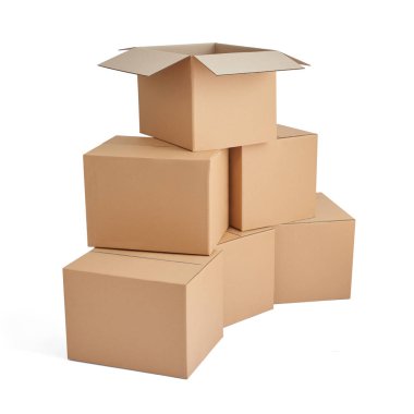 kutu paket teslim karton karton yığını