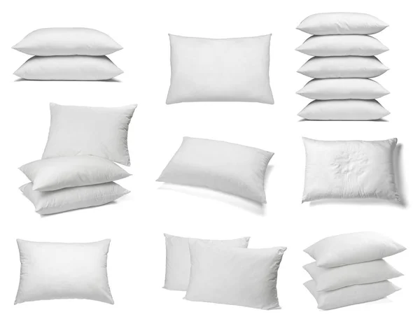Bianco cuscino biancheria da letto sonno — Foto Stock