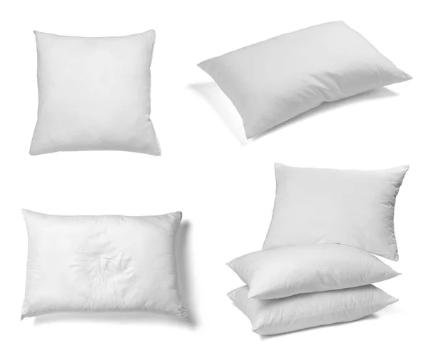 白色枕头睡床 — 图库照片