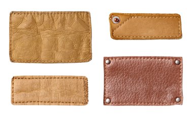 beyaz zemin üzerine çeşitli jeans etiket topluluğu. her biri ayrı ayrı vurdu.