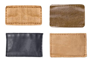 beyaz zemin üzerine çeşitli jeans etiket topluluğu. her biri ayrı ayrı vurdu.