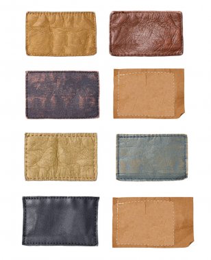 Beyaz arka plan kot etiketinde yakın çekim