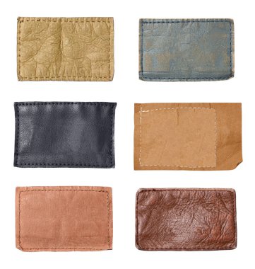 Beyaz arka plan kot etiketinde yakın çekim