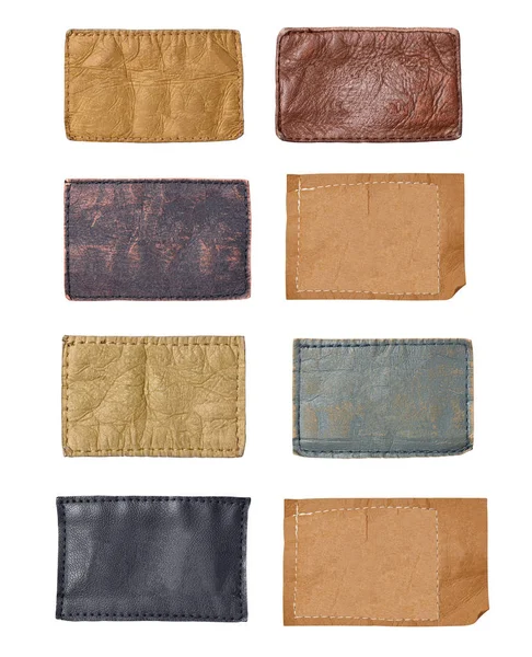 Beyaz arka plan kot etiketinde yakın çekim