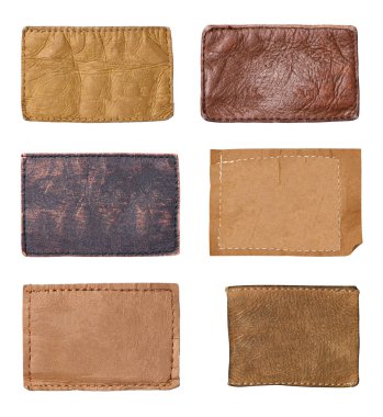 Beyaz arka plan kot etiketinde yakın çekim