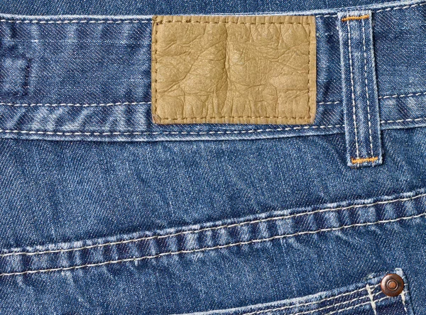 Znacznik label w odzież Jeans — Zdjęcie stockowe