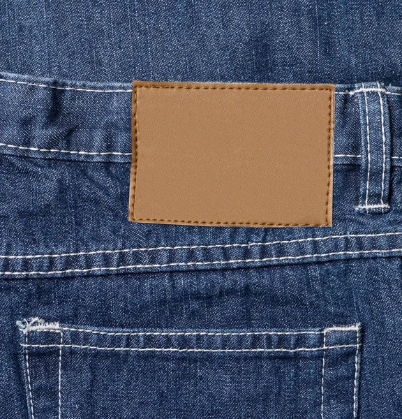 Kläder jeans etikettagg — Stockfoto