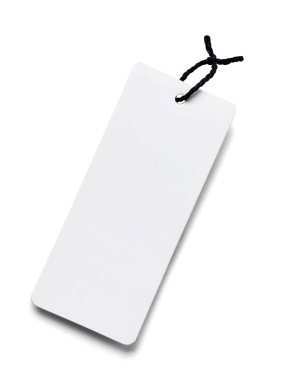 Beyaz arkaplanda bir fiyat etiketi notunu kapat