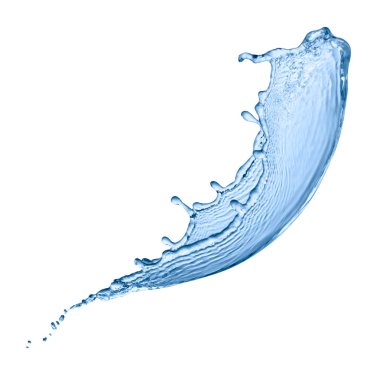 Beyaz arkaplanda bir su sıçramasını kapat