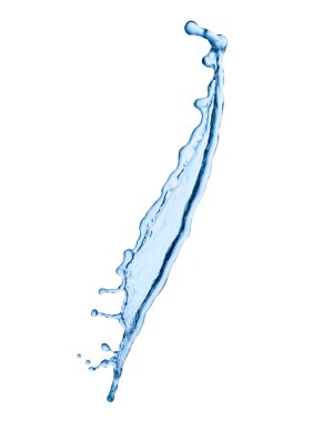 Beyaz arkaplanda bir su sıçramasını kapat