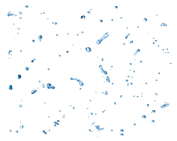 Vand stænk dråbe blå flydende boble - Stock-foto