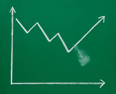 grafik Finans busines kara tahta, yazı tahtası