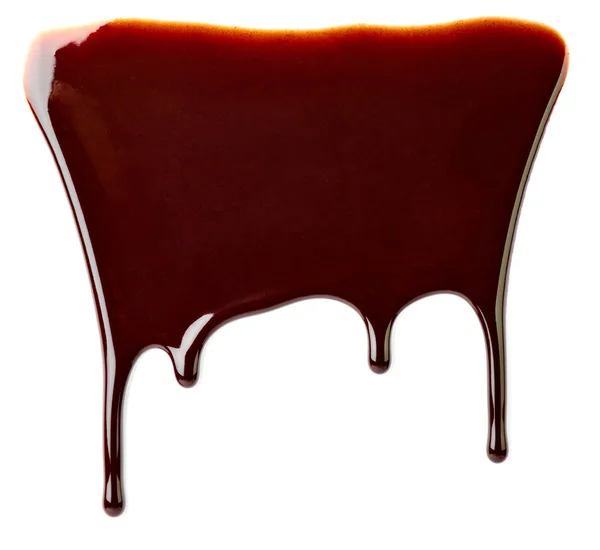 Csoki szirup desszert élelmiszer édes szivárgó csepp — Stock Fotó