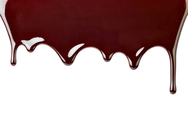 チョコレート シロップのデザート食品甘いドロップを漏れ — ストック写真