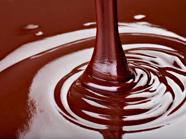 Xarope de chocolate sobremesa comida doce — Fotografia de Stock