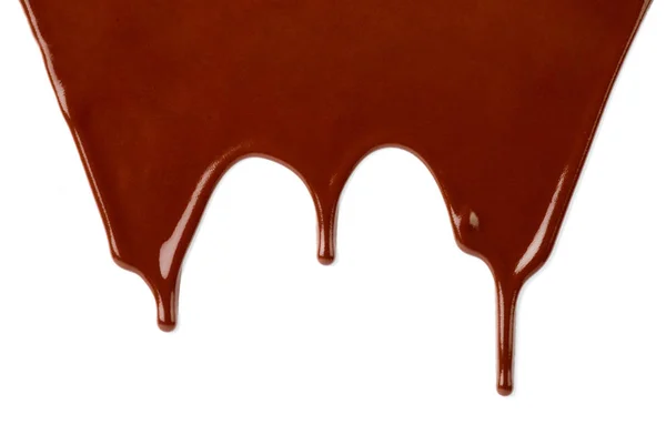 Syrop czekoladowy delikatny deser jedzenie wyciek drop — Zdjęcie stockowe