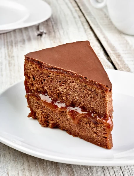 Sacher κέικ τούρτα επιδόρπιο sachertorte γλυκά τρόφιμα — Φωτογραφία Αρχείου